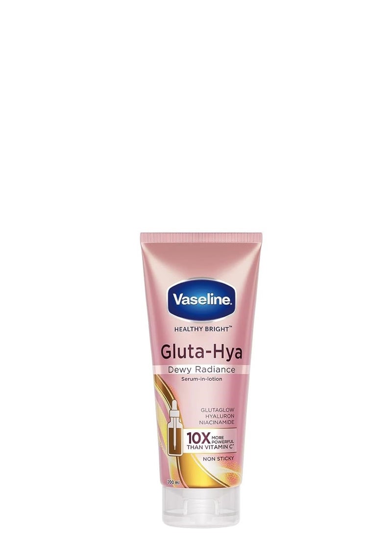 Vaseline Gluta-Hya Dewy Radiance 200ml& Vaseline Cocoa Glow Lotion 600ml - Image 2